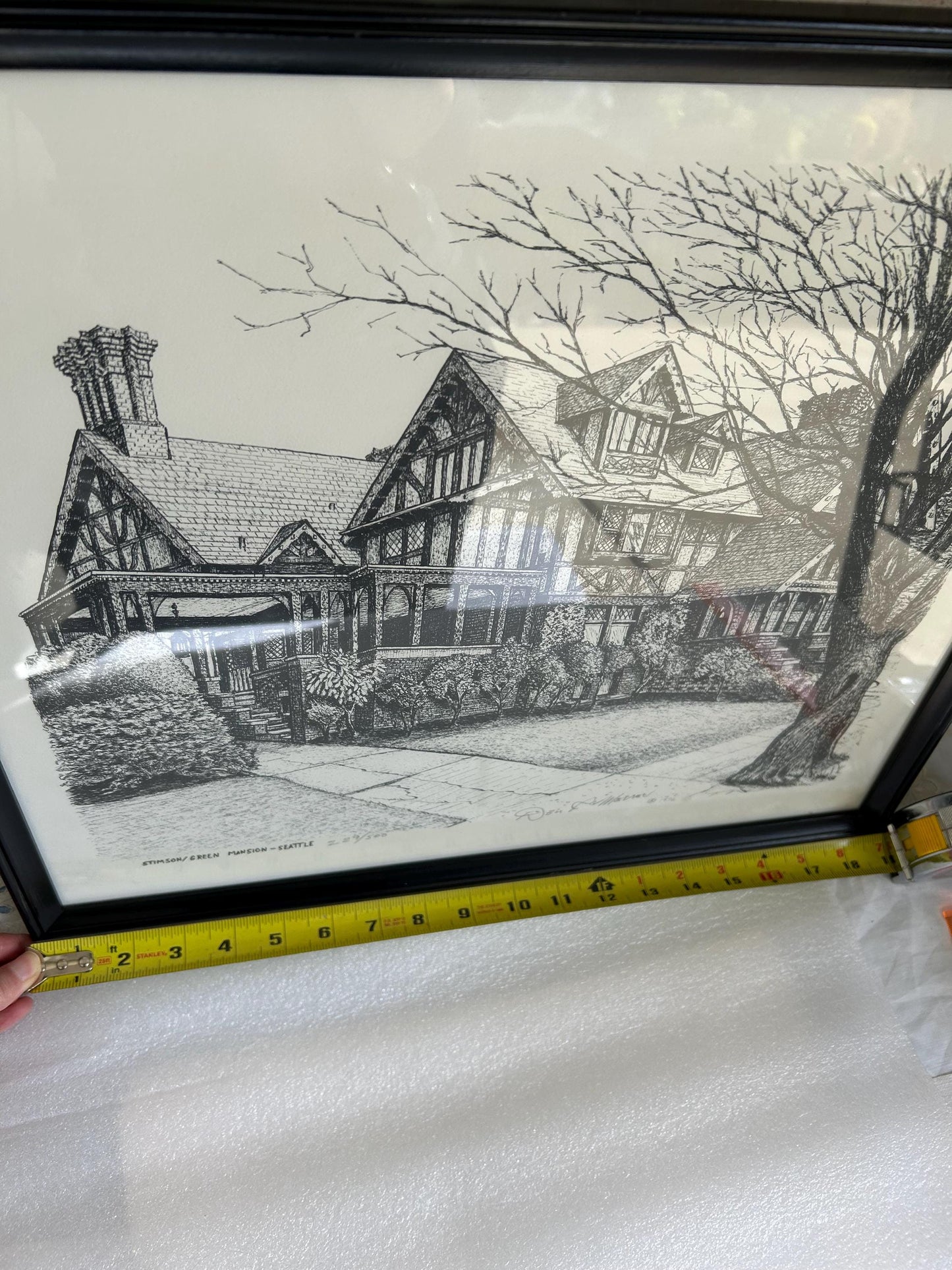 Don R. Morrow 1976 Signed Lithograph | Stimson-Green Mansion Seattle | 229/500 | Framed | Pacific Northwest Art