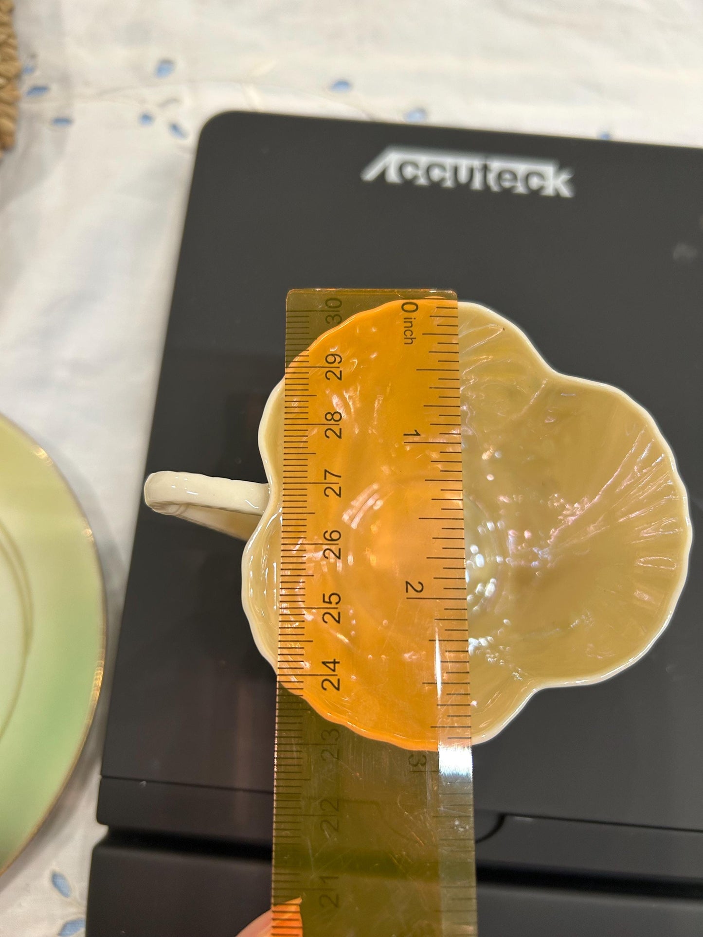 Vintage Belleek Shamrock Cup - Neptune Shell Pattern - 6th Black Mark 1965-1980 - Fine Irish Parian China Teacup - Lucky Clover Gift Ireland