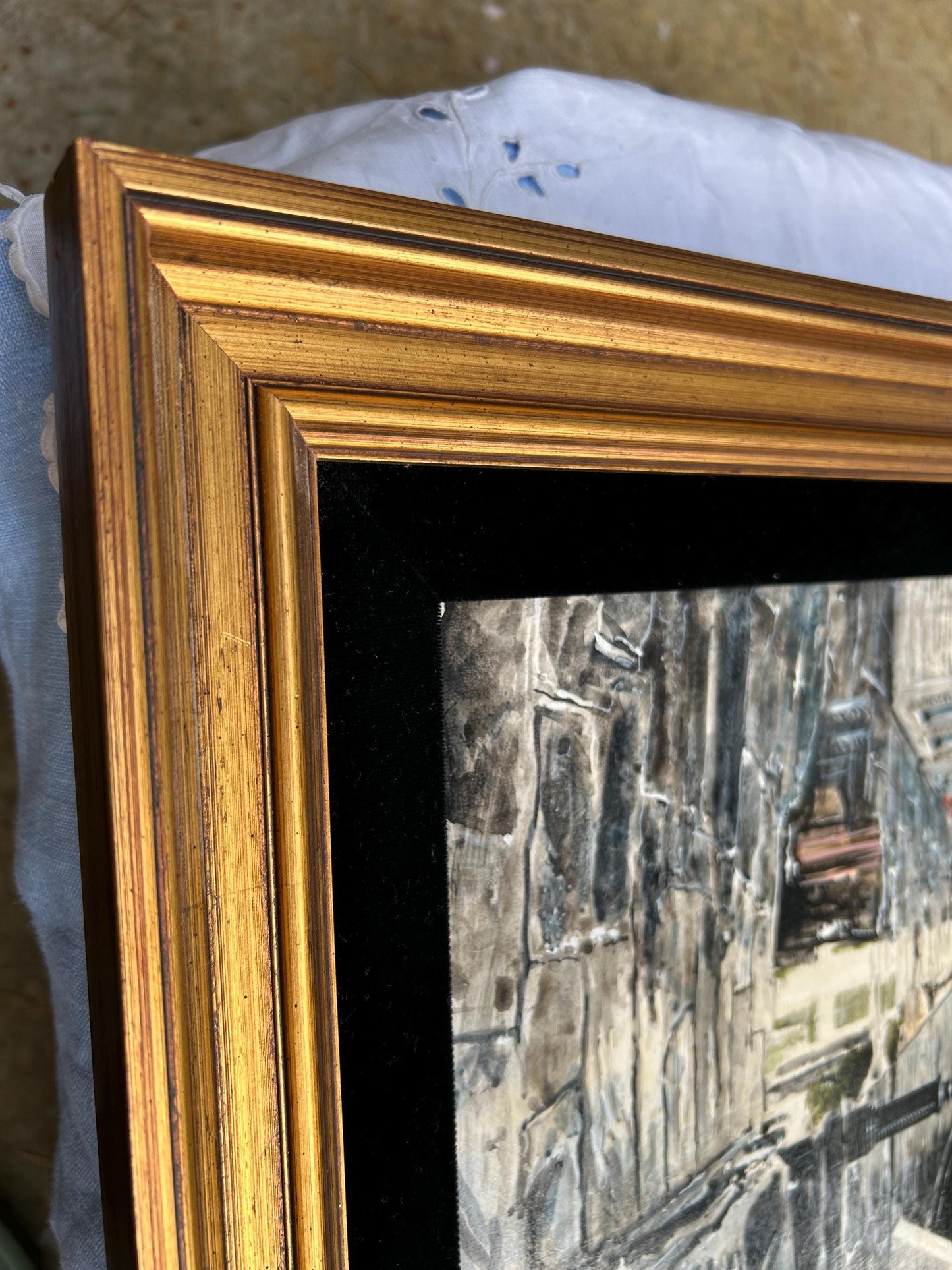 Paul De La Fille Original Painting Cabildo Alley New Orleans French Quarter Mixed Media