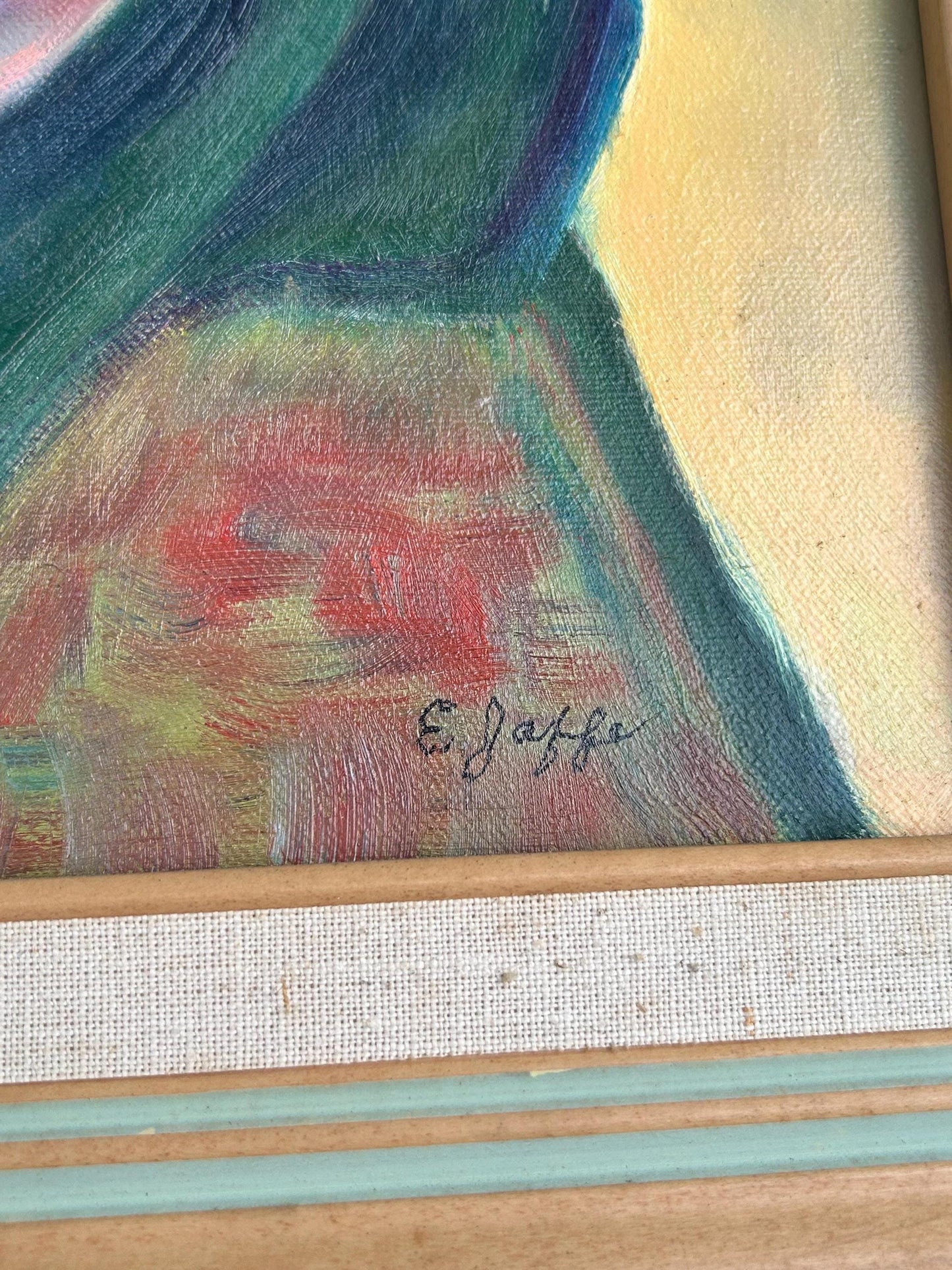 Vintage Oil Painting Possible Young Art Buchwald by Edith Jaffe