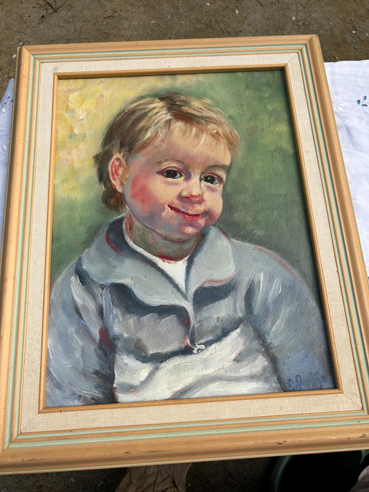 Vintage Mid-Century Child Portrait by Edith Jaffe Sister of Buchwald