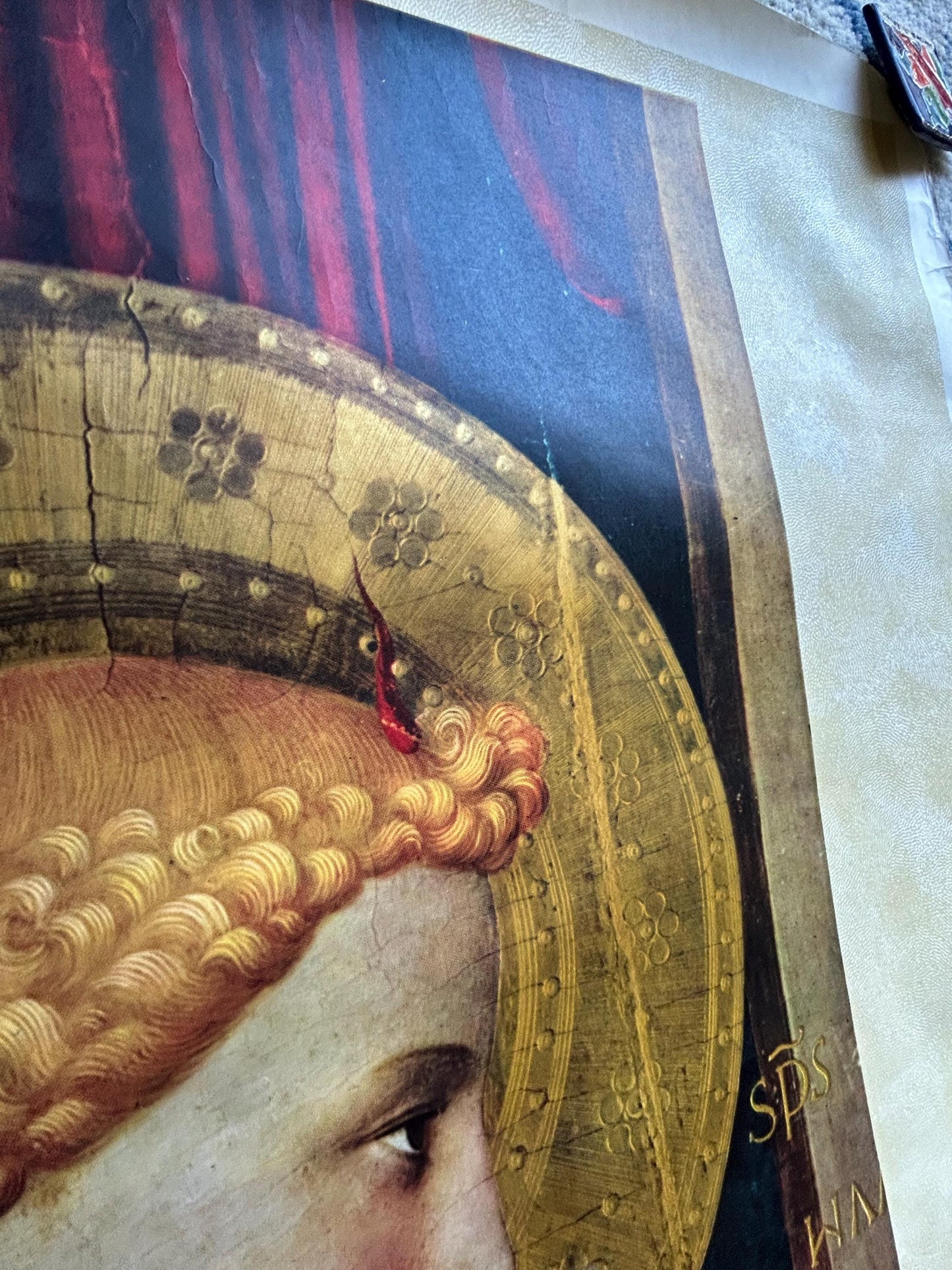 Original 1955 Beato Angelico Exhibition Poster - Vatican & Florence - Authentic Mid-Century Italian Litho - Religious Renaissance Art Decor
