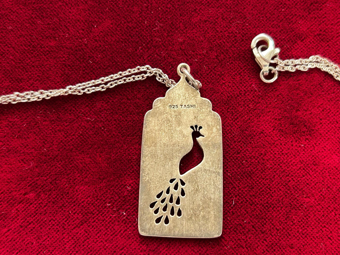 Sterling Silver Peacock Necklace Cutout Pendant 925 Boho Bird Jewelry