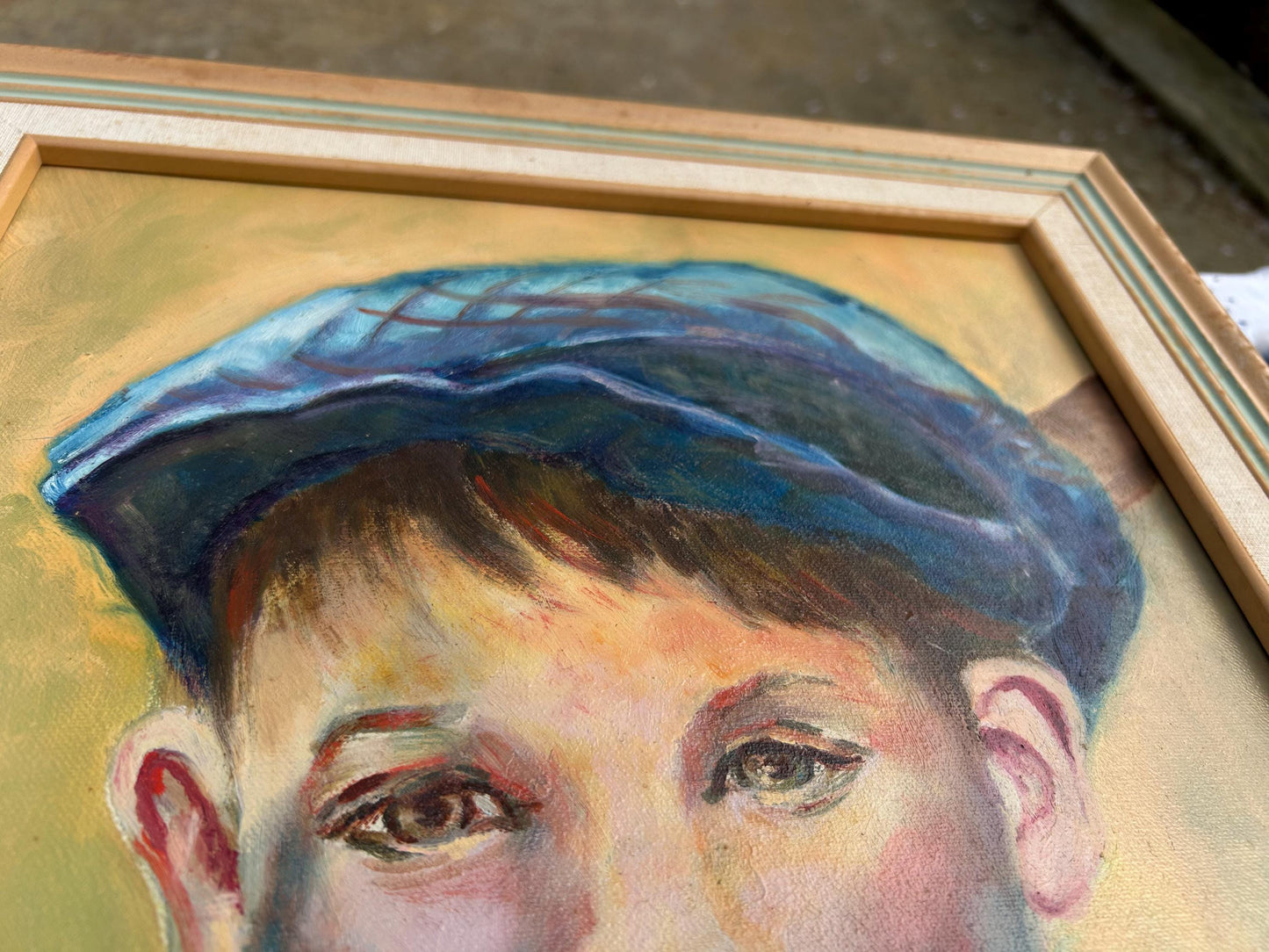 Vintage Oil Painting Possible Young Art Buchwald by Edith Jaffe