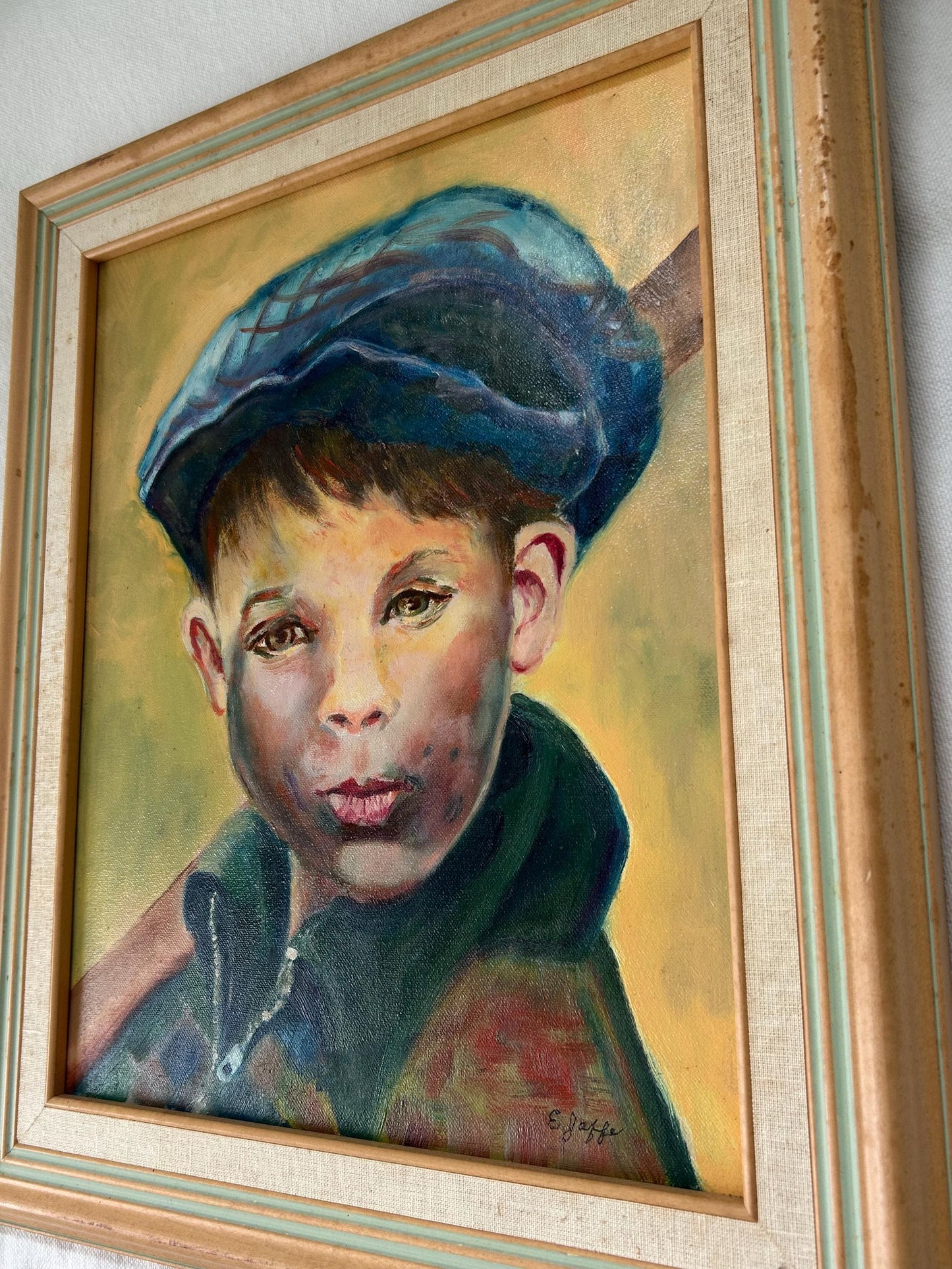 Vintage Oil Painting Possible Young Art Buchwald by Edith Jaffe