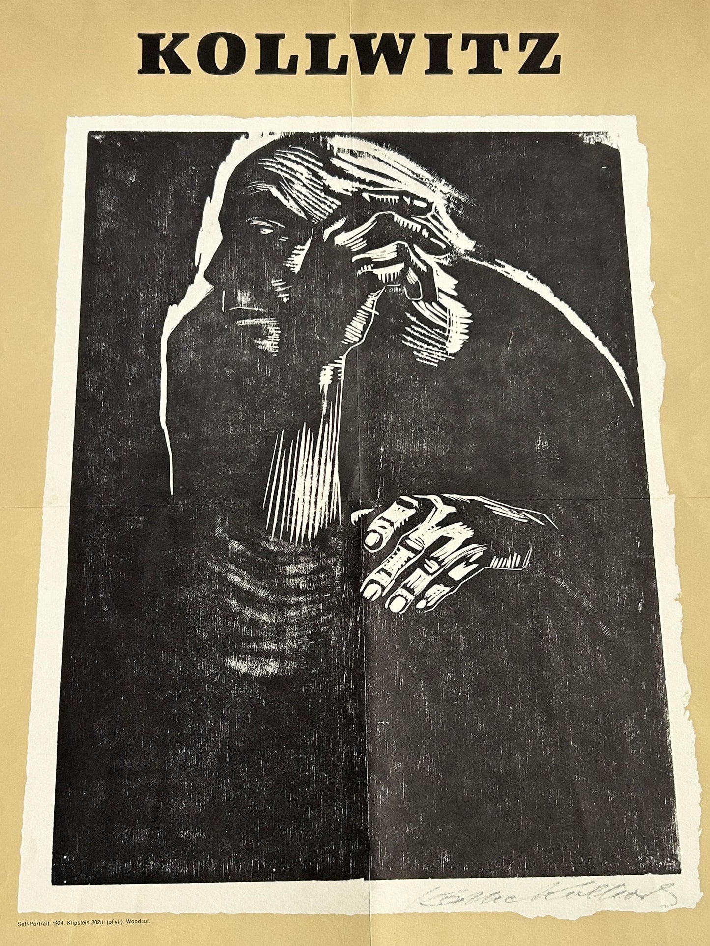 Vintage 1967 Kathe Kollwitz Exhibition Poster R.E. Lewis San Francisco