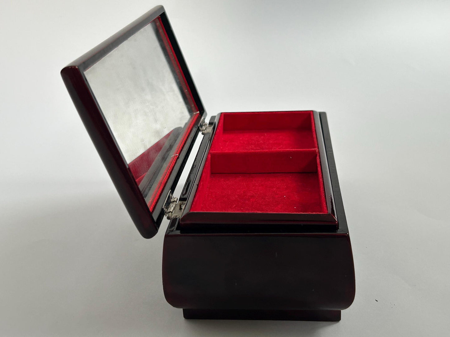 Vintage Minori Orgel Japanese Lacquer Jewelry Box, Maki-e Phoenix Design, Mid-Century Lidded Vanity Box