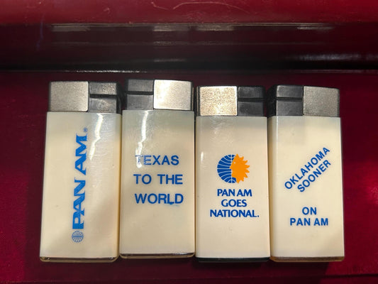 Pan Am Goes National Lighter Set Feudor France 1980 Aviation Lot 4